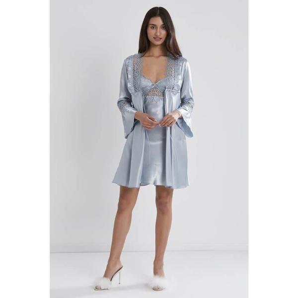 Pierre Cardin 6'lı Kaplı Gecelik Sabahlık Set 6325 Mist - Image 1