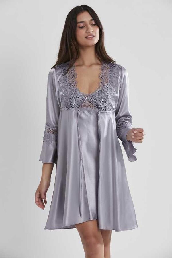 Pierre Cardin 6'lı Royal Kaplı Gecelik Sabahlık Set 6325  - Image 1