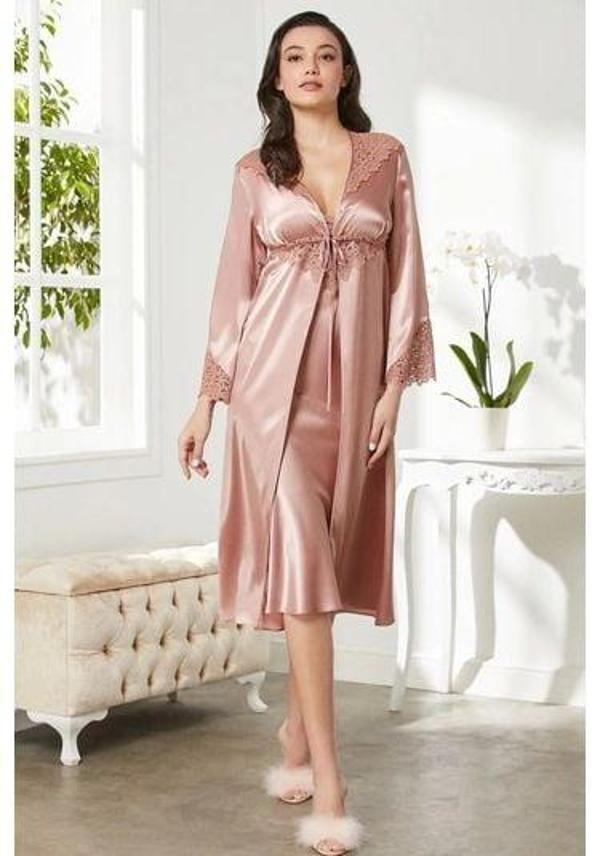 Pierre Cardin Saten Altılı Çeyiz Seti 6700 Brandy - Image 1