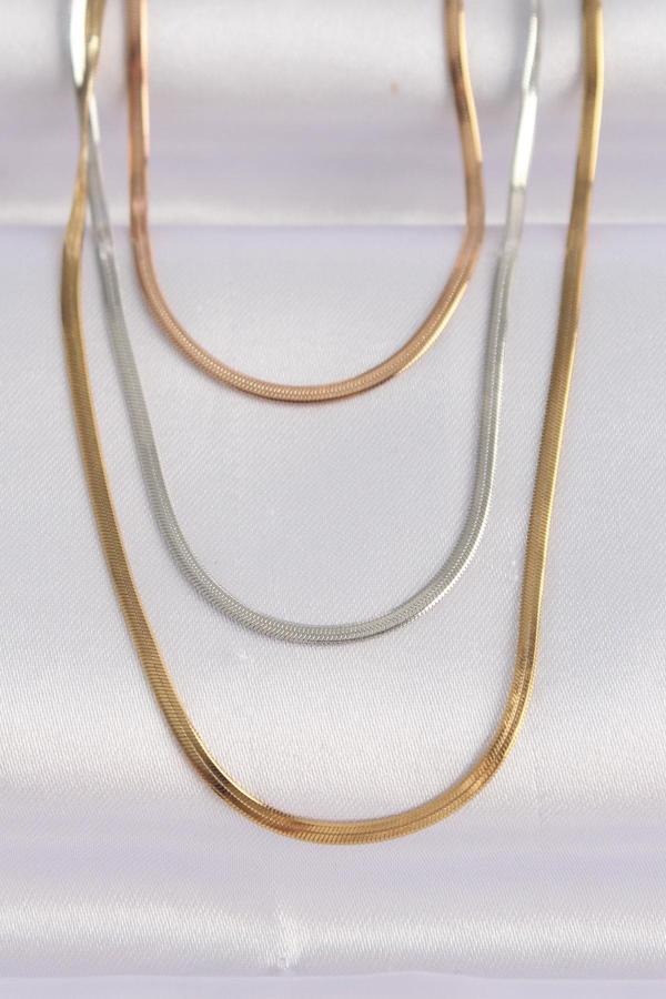 Celira 316L Çelik 3 Renkli İtalyan Zincir Çoklu Kolye NS3944 - Image 1