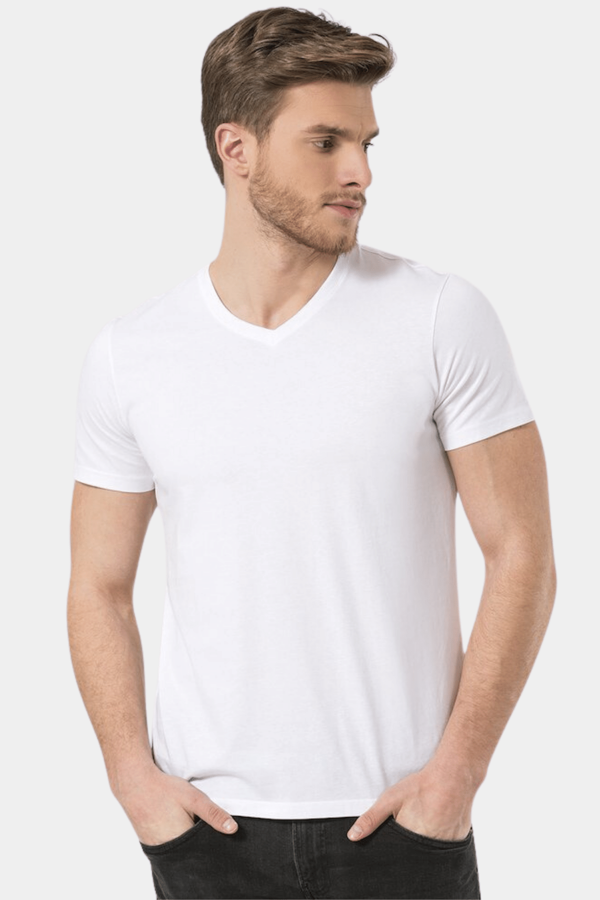 Wtshirt V yaka Erkek Tişört New York - Image 1