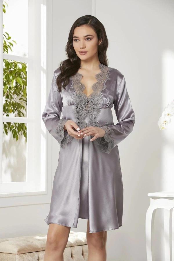 Pierre Cardin 6'lı Midi Gecelik Sabahlık Set 6335 Royal - Image 1