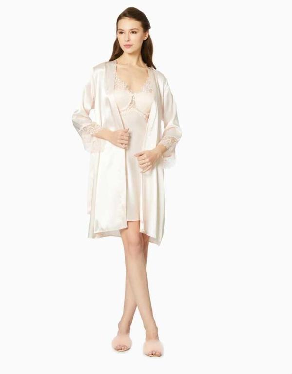 Pierre Cardin 6'lı İnci Kısa Gecelik Sabahlık Çeyiz Set 6040 - Image 1