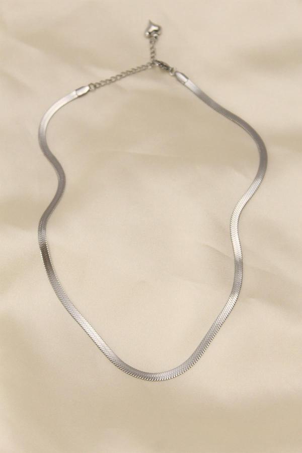Celira 316L Çelik Silver Renk 45 cm İtalyan Zincir Model Kadın Kolye NS4826 - Image 1