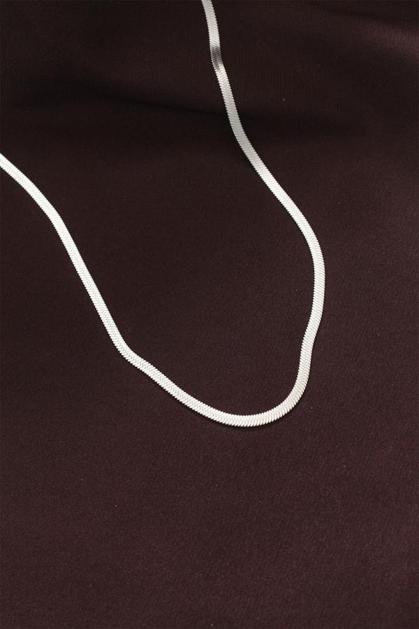 Celira 316L Çelik Gümüş Renk 60 cm İtalyan Zincir Kolye NS4878 - Image 1