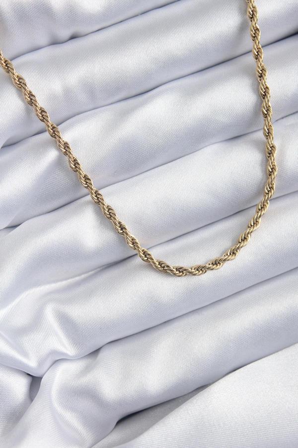 Celira 316L Çelik Gold Renk 60 cm Burgu Model Kadın Kolye NS4457 - Image 1