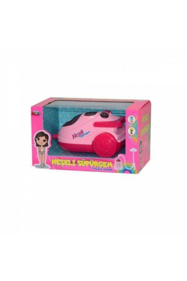 Erzi Küçük Boy Pilli Oyuncak Elektrikli Süpürge Pembe - Image 1