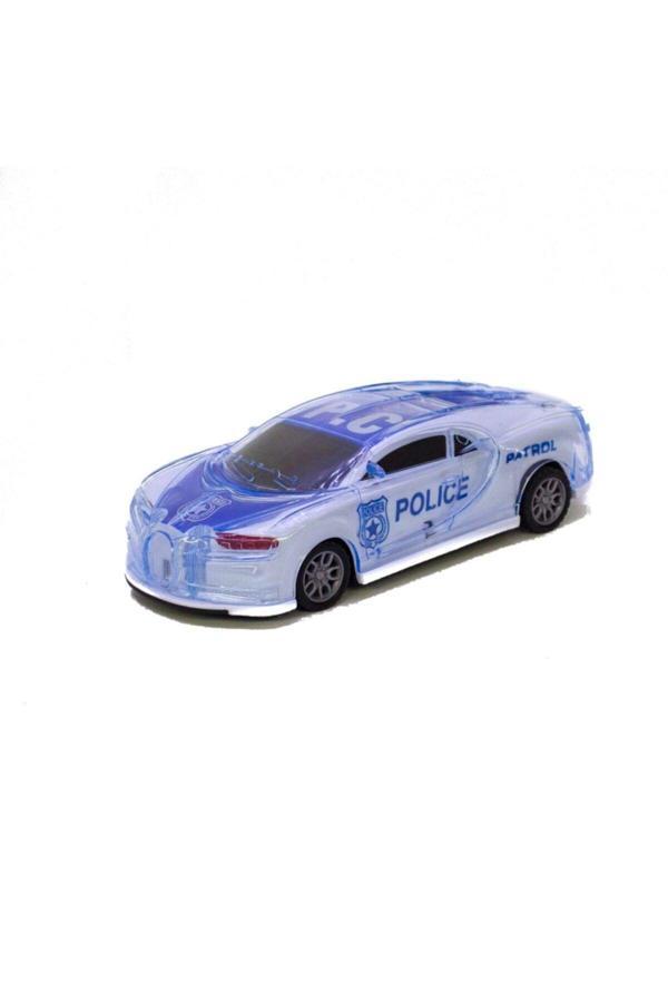 Erzi Oyuncak Polis Arabası Bugatti Işıklı Sesli Sürtmeli 15 Cm - Image 1