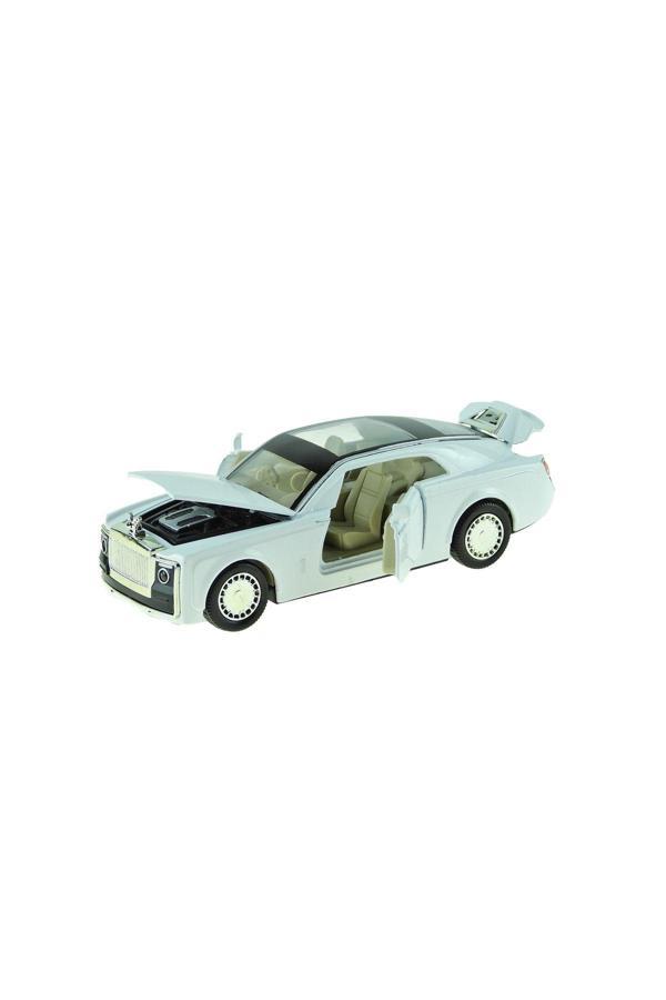 Erzi Oyuncak Metal Araba Çek Bırak Işıklı Sesli Phantom 13 Cm Beyaz - Image 1