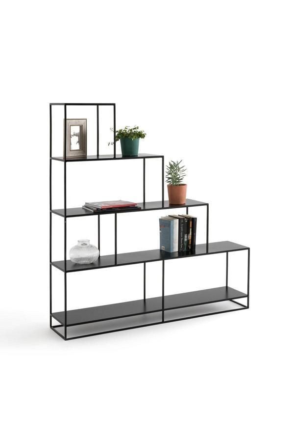 Hitit Dekorasyon Sat Siyah Metal Kitaplık - Image 1