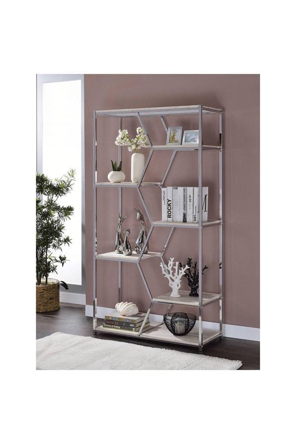Hitit Dekorasyon Otum Paslanmaz Metal Kitaplık - Image 1