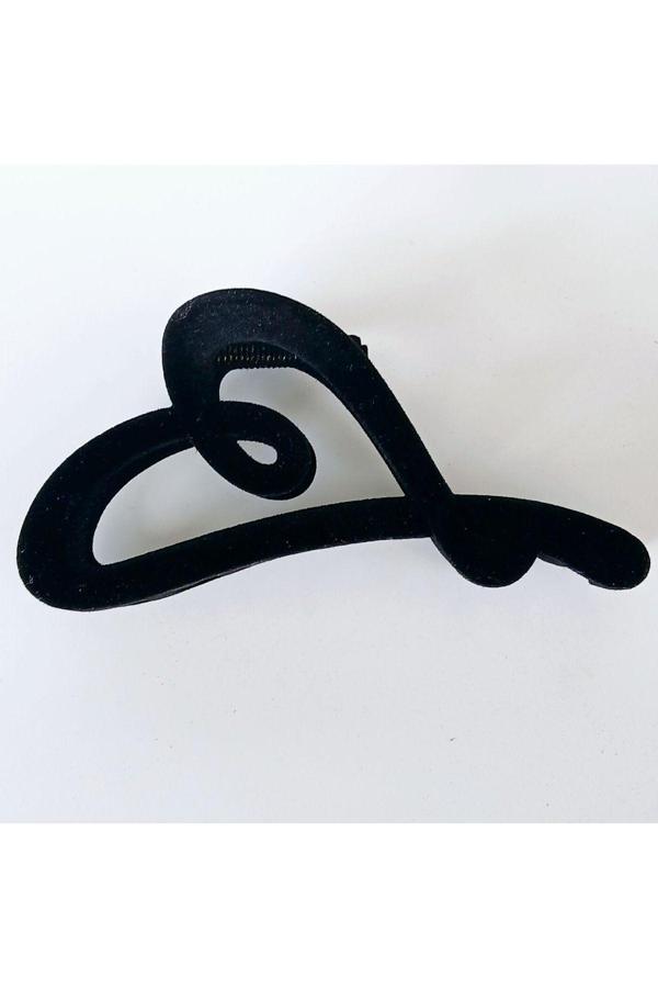 My Balli Store Kalp Şekilli Kullanışlı,Şık,Büyük Kadife Mandal Toka - Image 1