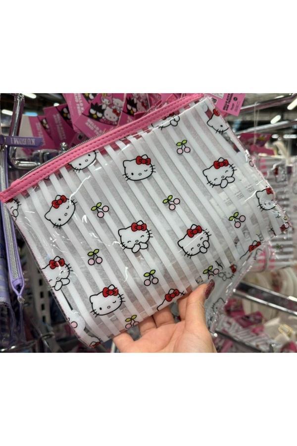 My Balli Store Sanrio Kawai Hello Kitty Şeffaf Makyaj Çantası Pouch - Image 1