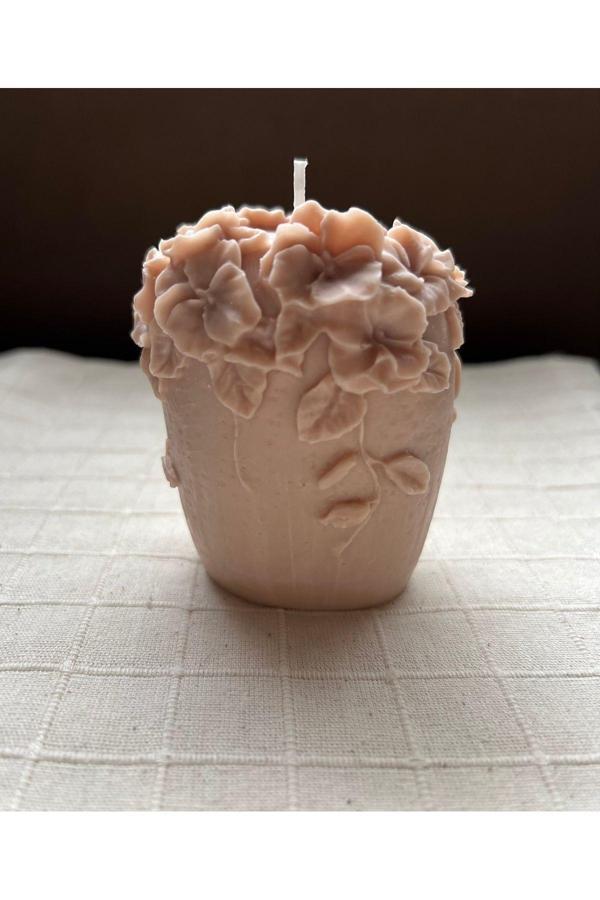 El Yapımı Çiçek Mum 200Gr Organik Soya - Image 1