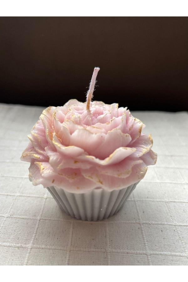 El Yapımı Cupcake Mum 120Gr Organik Soya - Image 1