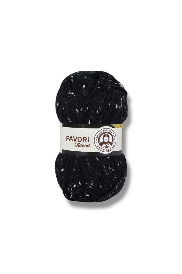Ören Bayan Ören Favori Tweed Siyah El Örgü Ipi - 999D - Image 1