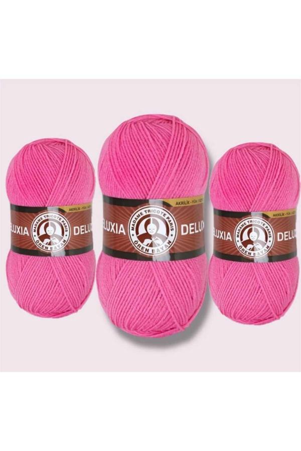 Ören Bayan 3 Lü Paket Ören Deluxıa Pembe El Örgü Ipi - 042 - Image 1