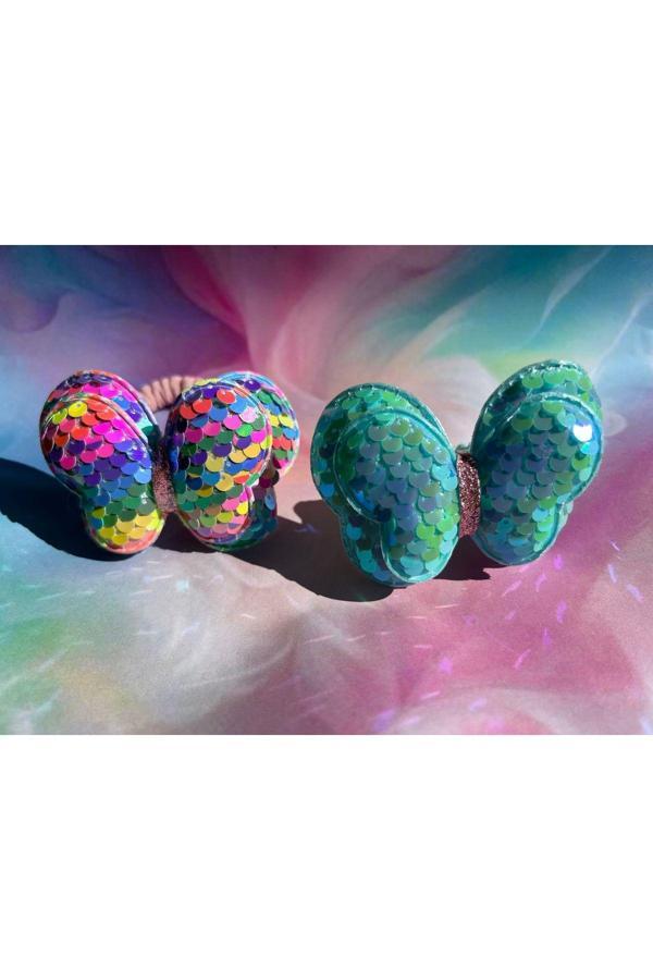 My Balli Store Kelebek Parlak Tokalar 2’Li Kız Çocuk Toka - Image 1