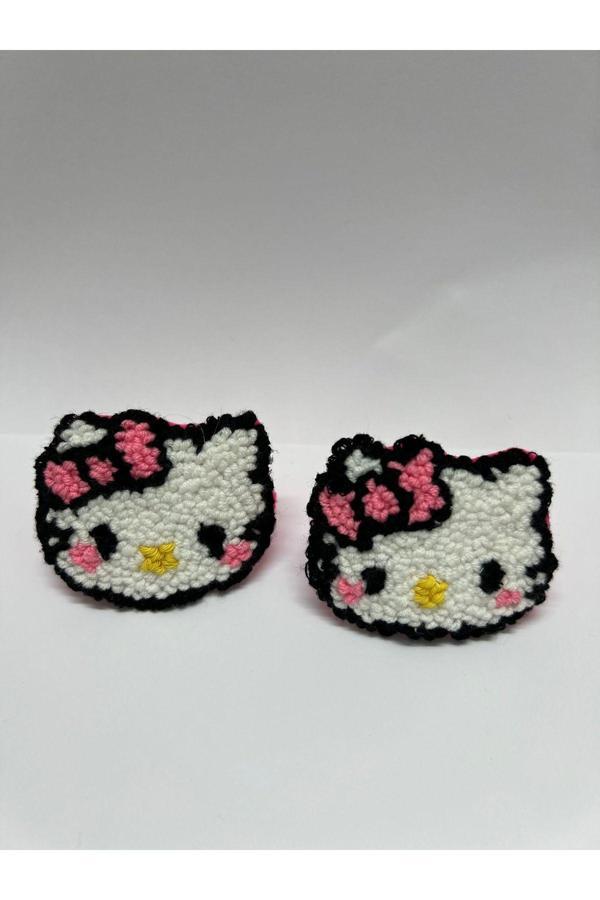 My Balli Store Sevimli Kedicik Hello Kitty Lastik Tokalar 2’Li - Image 1