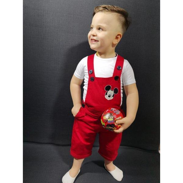 MODAVALS GABARDİN KARDEŞ KOMBİN MICKEY TULUM & TSHIRT KOMBİN  - KIRMIZI - Image 1