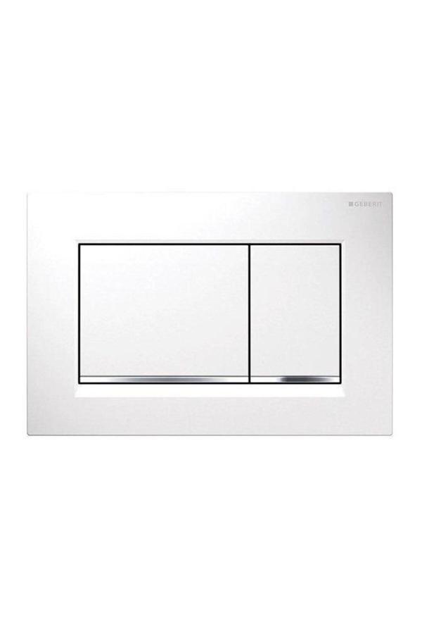 Geberit Sigma 30 Kumanda Kapağı - Çift Basmalı Beyazparlakbeyaz - Image 1