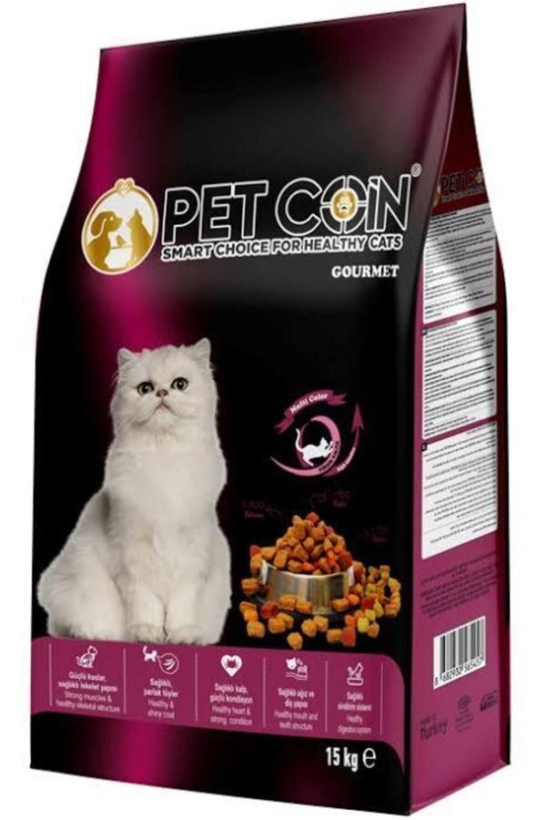 Petcoin Gourmet Karışık Kedi Kuru Maması 15 kg - Image 1