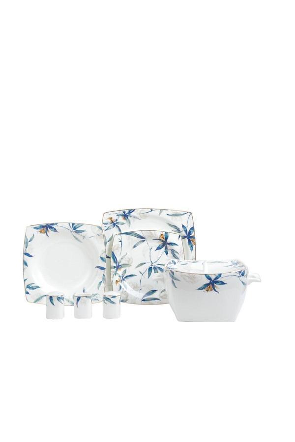 Korkmaz Bone Collection 60 Parça Kare Yemek Takımı - Image 1