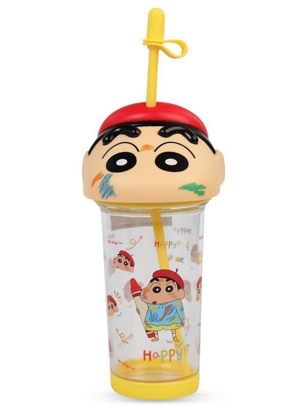 Vagonlife Crayon Shinchan Tritan Pipetli Matara 500 ml - SarıStandart - Image 1