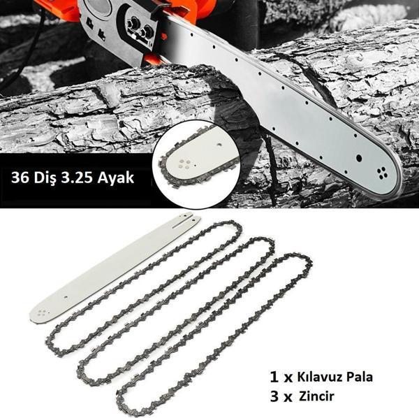 Zomax ZM5010-5020 Motorlu Testere Kılavuz + 3 Zincir - Image 1