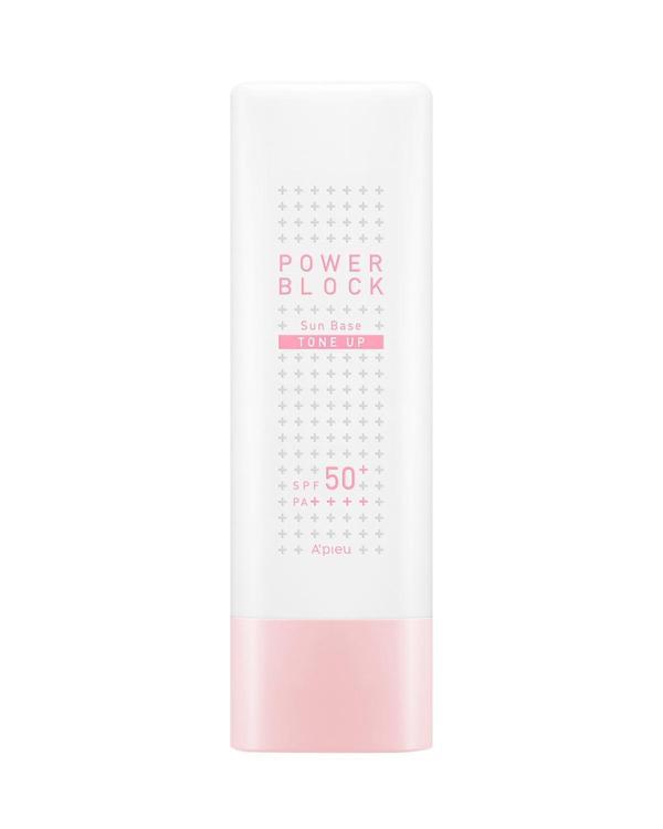 Ton Eşitleyici Aydınlatıcı Güneş Kremi 50ml A'PIEU Power Block Tone Up Base Pink SPF50+/PA++++ - Image 1