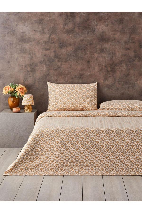 English Home Fan Nevresim Takımı Tek Kişilik Hardal - Image 1