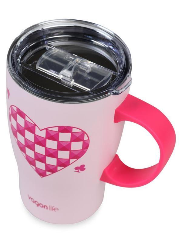 Vagonlife Çelik Termos Matara 480 ml - PembeStandart - Image 1