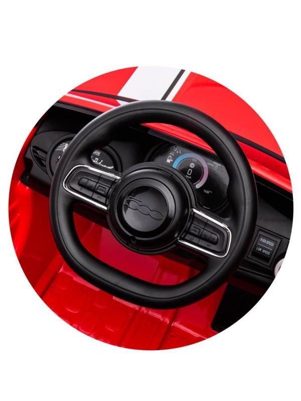 Fiat 500 Uzaktan Kumandalı Akülü Araba - KırmızıStandart - Image 1