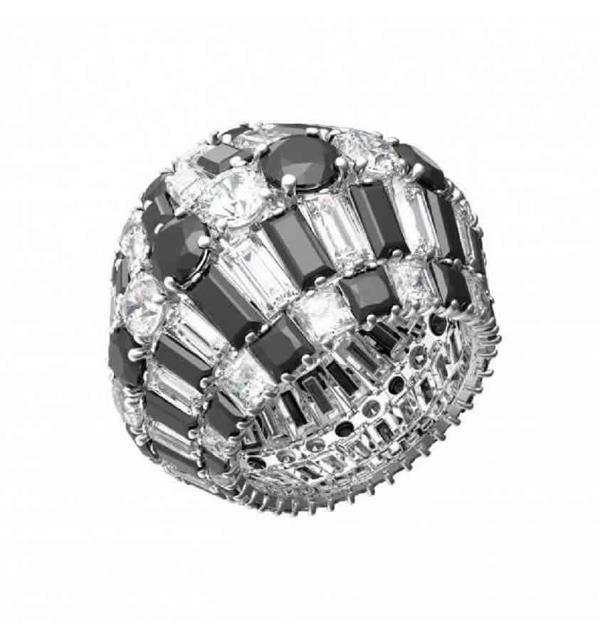 5620657 Swarovski Yüzük Hyperbola:Rıng Black/Rhs 52 - Image 1