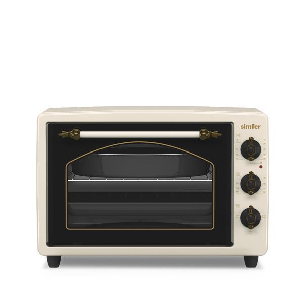 Simfer 3495 Retro Bej 34 Litre Statik Midi/Mini Fırın - Image 1