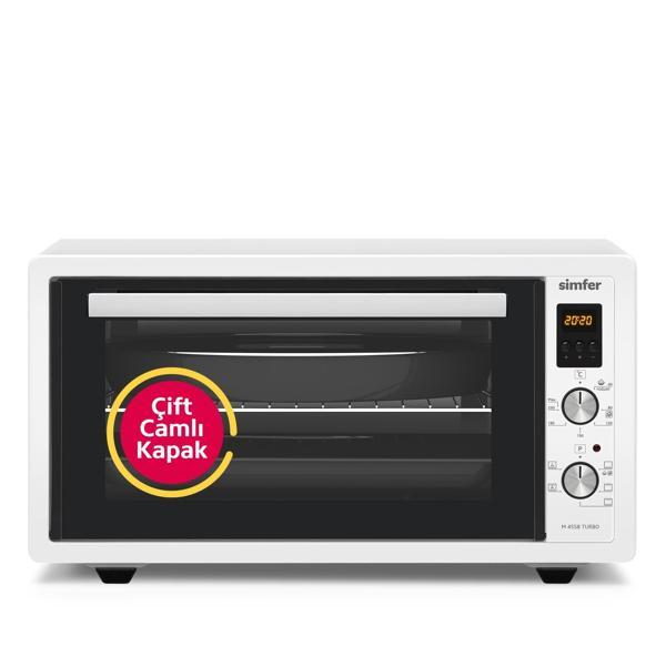 4558 Beyaz 45 LT Turbo Fan Mini/Midi Fırın -  6 Fonksiyon, Dijital Ekran, Pop-Up Düğme,Yoğurt Yapma - Image 1