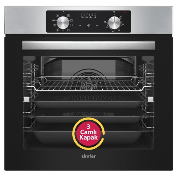 Simfer 8210  Airfry Plus 10 Fonksiyon Dijital Saat Inox - Image 1