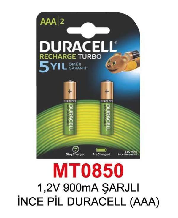1,2V 900mA ŞARJLI İNCE PİL DURACELL (AAA) - Image 1