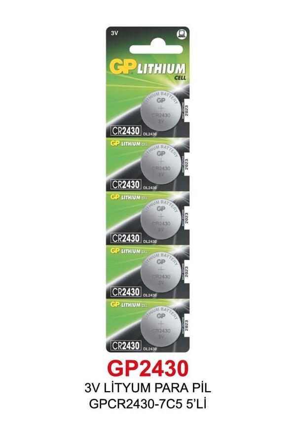 3V LİTYUM PARA PİL GPCR2430-7C5 5’Lİ - Image 1