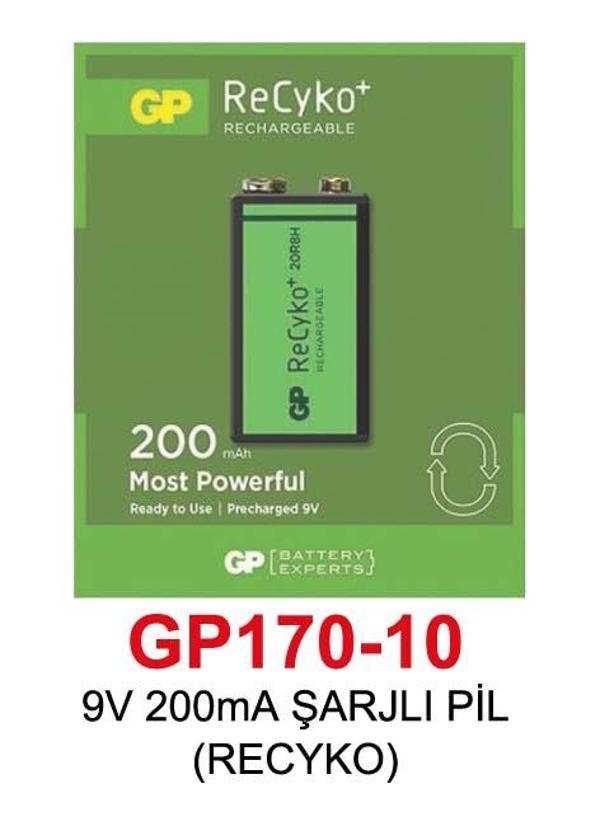 9V 200mA ŞARJLI PİL (RECYKO) - Image 1