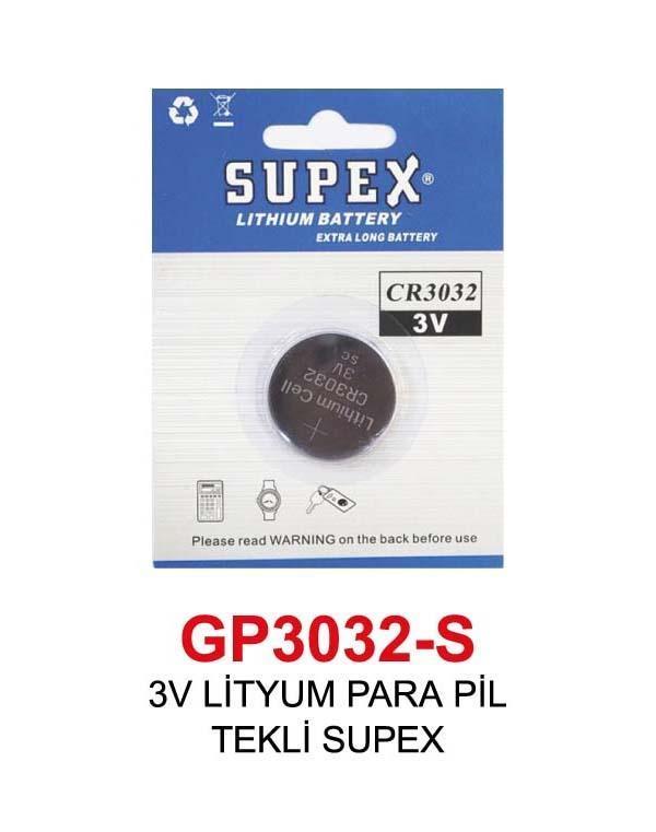 3V LİTYUM 3032-S PARA PİL TEKLİ SUPEX - Image 1