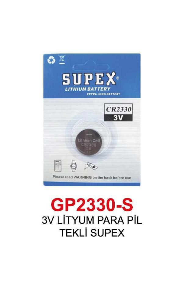 3V LİTYUM PARA PİL TEKLİ SUPEX 2330-S - Image 1