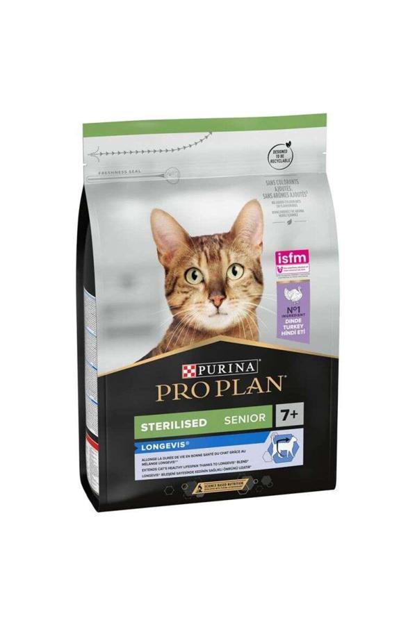 Pro Plan Sterilised Senior 7+ Hindili Kısır Kedi Maması 3 Kg Ileri Yaş Yaşlı Kısır Kediler Için - Image 1