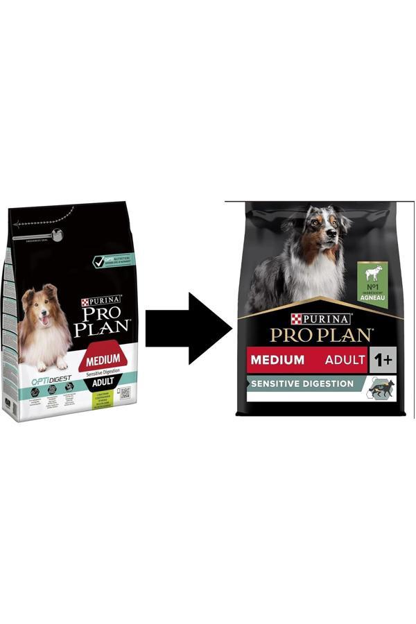 Pro Plan Medium Adult Kuzu Orta Irk Köpek Maması 3 kg - Image 1