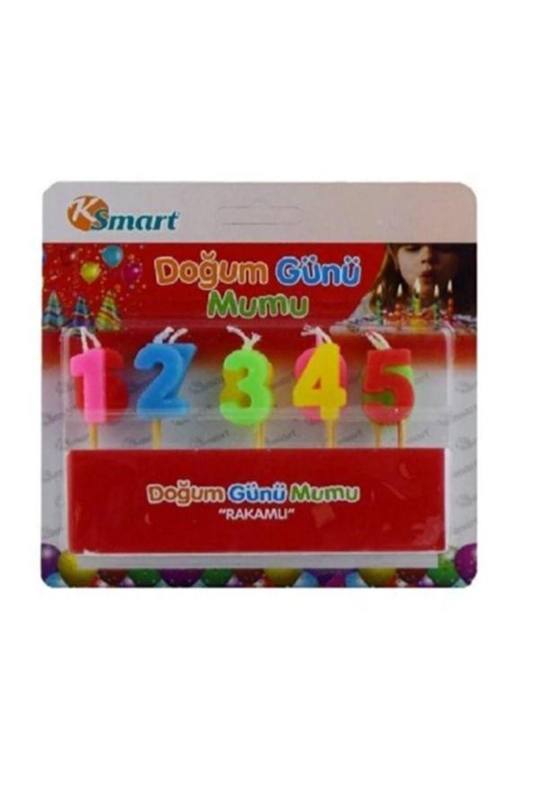 Ksmart Kartela Rakamlı Doğum Günü Mumu(1-10) - Image 1
