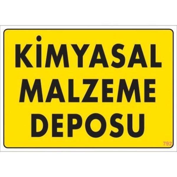 Pvc Levha "Kimyasal Malzeme Deposu" 25X35 Cm - Image 1