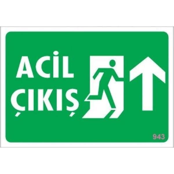 Pvc Levha "Acil Çıkış" 17,5*25 cm - Image 1