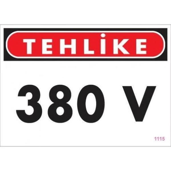 Pvc Levha "Tehlike 380 V" 25*35 cm - Image 1