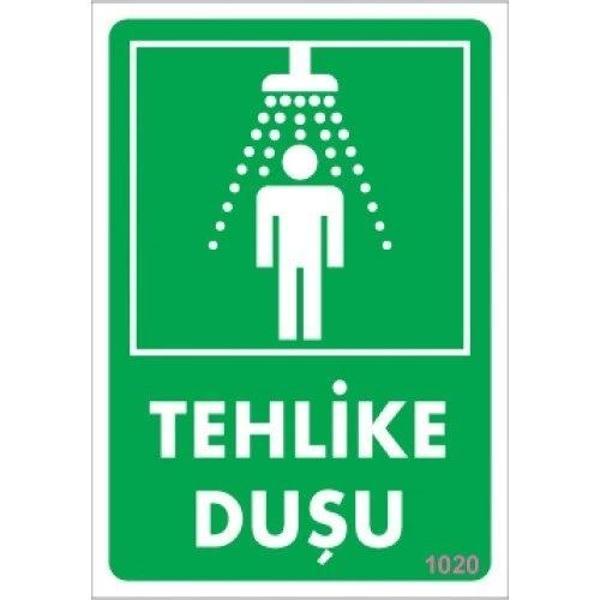 Pvc Levha "Tehlike Duşu " 17,5*25 cm - Image 1