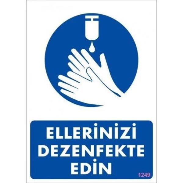 Pvc Levha "Ellerinizi Dezenfekte Edin" 25*35 cm - Image 1